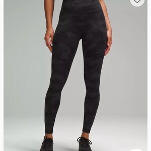 Lululemon Align 28" High-Rise Black Camo Leggings - Women